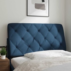 Coussin de tête de lit bleu 100 cm tissu 