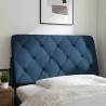 Coussin de tête de lit bleu 100 cm tissu 