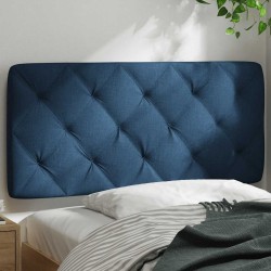 Coussin de tête de lit bleu 100 cm tissu 