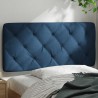Coussin de tête de lit bleu 100 cm tissu 
