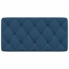 Coussin de tête de lit bleu 100 cm tissu 