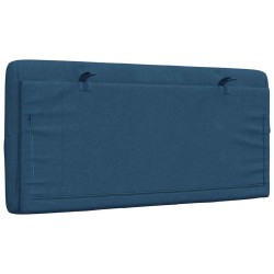 Coussin de tête de lit bleu 100 cm tissu 