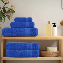 Ensemble de serviettes 8 pcs bleu 360 g/m² 100% coton 