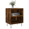Tables de chevet 2 pcs chêne fumé 40x30x50 cm bois d'ingénierie 