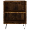 Tables de chevet 2 pcs chêne fumé 40x30x50 cm bois d'ingénierie 
