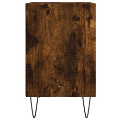 Tables de chevet 2 pcs chêne fumé 40x30x50 cm bois d'ingénierie 
