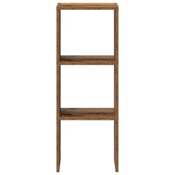 Bibliothèque empilable vieux bois 30x30x80 cm bois d'ingénierie 