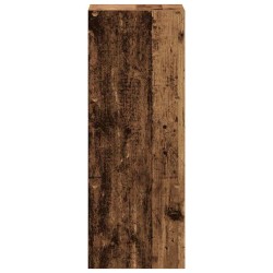 Bibliothèque empilable vieux bois 30x30x80 cm bois d'ingénierie 