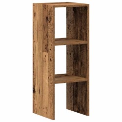 Bibliothèque empilable vieux bois 30x30x80 cm bois d'ingénierie 