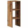 Bibliothèque empilable vieux bois 30x30x80 cm bois d'ingénierie 