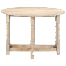 Table à manger Rond 110x76 cm Bois de manguier massif 