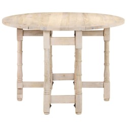 Table à manger Rond 110x76 cm Bois de manguier massif 