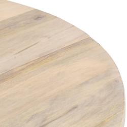 Table à manger Rond 110x76 cm Bois de manguier massif 