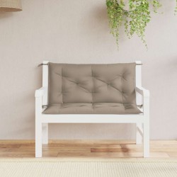 Coussin de banc de jardin taupe 100x(50+50)x7 cm tissu oxford 