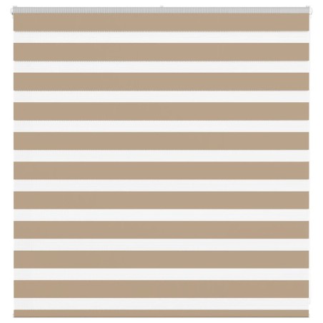 Store zèbre marron sable largeur du tissu 145,9 cm polyester 