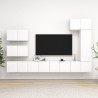 Ensemble de meubles TV 8 pcs Blanc Bois d'ingénierie 