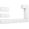 Ensemble de meubles TV 8 pcs Blanc Bois d'ingénierie 