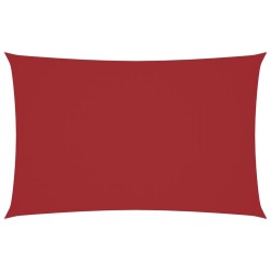 Voile de parasol tissu oxford rectangulaire 2x5 m rouge 