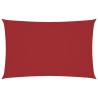 Voile de parasol tissu oxford rectangulaire 2x5 m rouge 