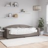 Lit de jour avec matelas taupe 80x200 cm tissu 