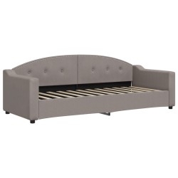 Lit de jour avec matelas taupe 80x200 cm tissu 