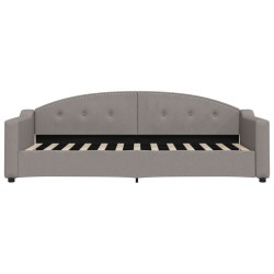 Lit de jour avec matelas taupe 80x200 cm tissu 