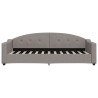 Lit de jour avec matelas taupe 80x200 cm tissu 