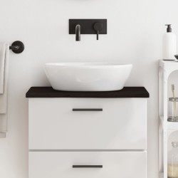Comptoir de salle de bain marron foncé 60x30x2 cm bois traité 