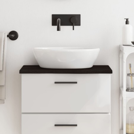 Comptoir de salle de bain marron foncé 60x30x2 cm bois traité 
