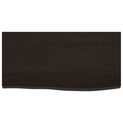 Comptoir de salle de bain marron foncé 60x30x2 cm bois traité 