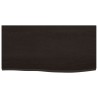 Comptoir de salle de bain marron foncé 60x30x2 cm bois traité 
