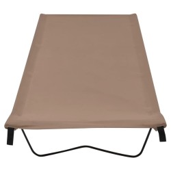 Lit de camping 180x60x19 cm Tissu Oxford et acier Taupe 