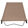 Lit de camping 180x60x19 cm Tissu Oxford et acier Taupe 