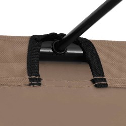 Lit de camping 180x60x19 cm Tissu Oxford et acier Taupe 