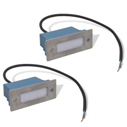 Lampe d'escalier encastrée à 2 LED 44x111x56 mm 