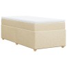 Sommier à lattes de lit avec matelas Crème 80x200 cm Tissu 