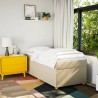Sommier à lattes de lit avec matelas Crème 80x200 cm Tissu 