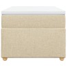Sommier à lattes de lit avec matelas Crème 80x200 cm Tissu 