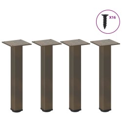 Pieds de table basse 4 pièces Acier naturel 30-32 cm Acier 