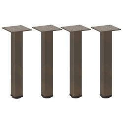 Pieds de table basse 4 pièces Acier naturel 30-32 cm Acier 