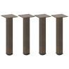 Pieds de table basse 4 pièces Acier naturel 30-32 cm Acier 