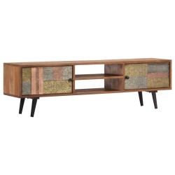 Meuble TV 140x30x40 cm Bois solide d'acacia 