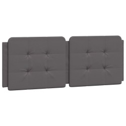 Coussin de tête de lit gris 120 cm similicuir 