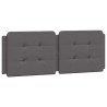 Coussin de tête de lit gris 120 cm similicuir 