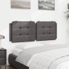 Coussin de tête de lit gris 120 cm similicuir 