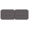 Coussin de tête de lit gris 120 cm similicuir 