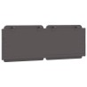 Coussin de tête de lit gris 120 cm similicuir 