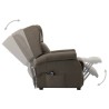 Fauteuil Taupe Tissu 
