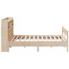 Lit bibliothèque sans matelas 200x200 cm bois massif de pin 
