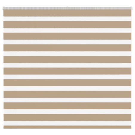 Store zèbre marron sable largeur du tissu 155,9 cm polyester 